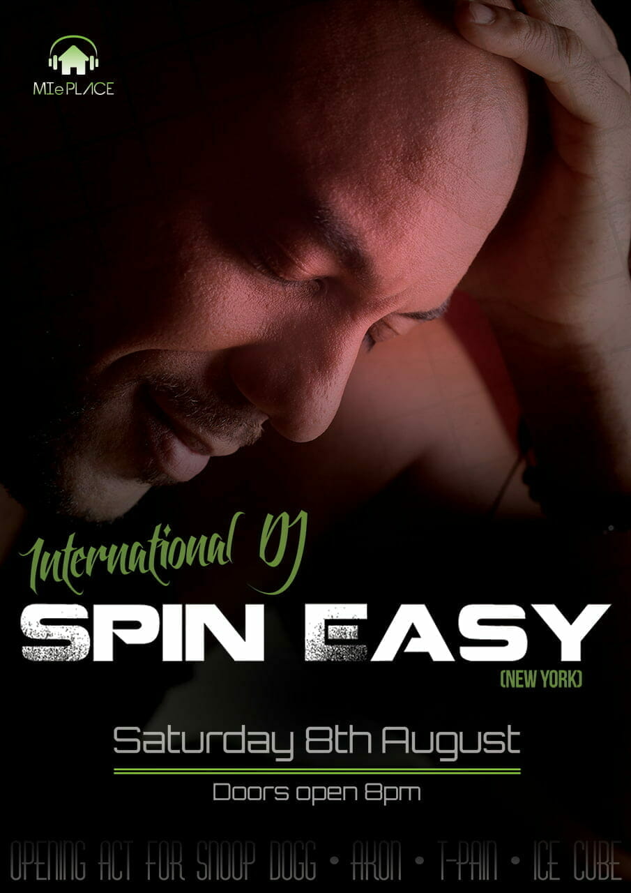 DJ Spin Easy Poster Graphic Design