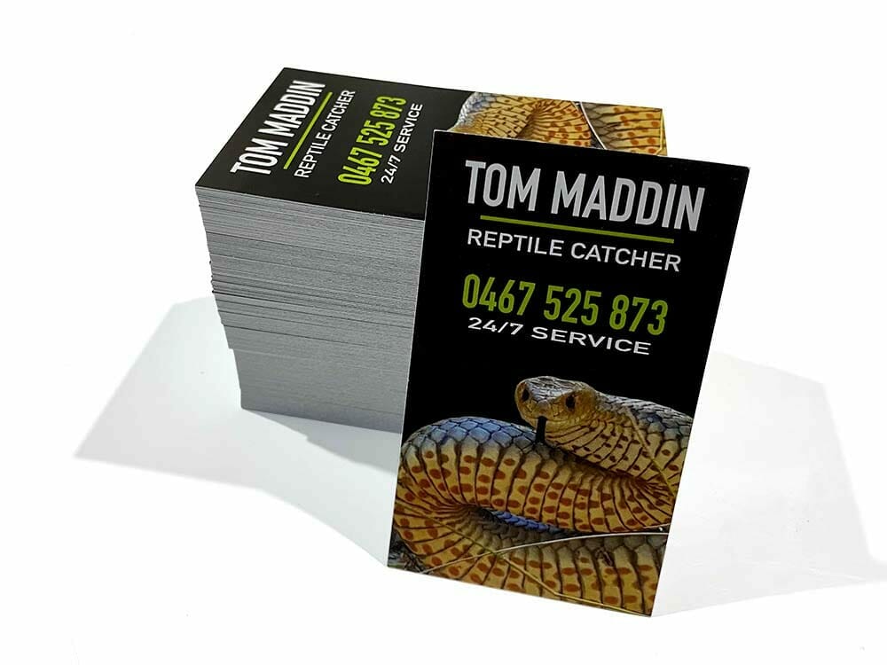 Tom Maddin Reptile Catcher Business Cards